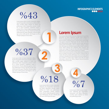 Modern info graphics circle style template.