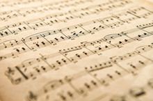 Old Yellowed Aged Music Score