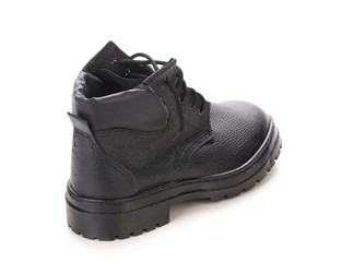 Man winter black boot.