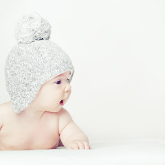 cute curious baby - cognize the world