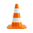 Traffic cone. Road sign isolated on white