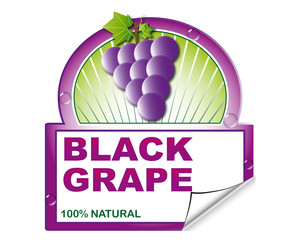 Sticker - Black grape's label for marketplace