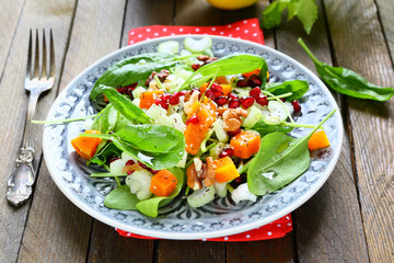 Wall Mural - salad with pumpkin and fresh stem celery