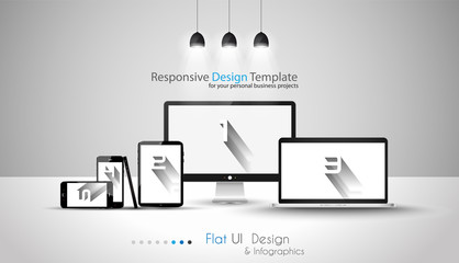 Poster - Modern devices mockups fpr your business projects.
