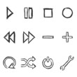 © nikiteev - Vector Set of  Sketch Audio Player Buttons