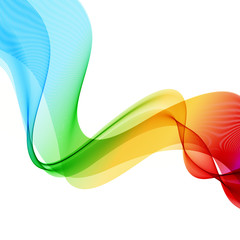 Poster - Abstract colorful background. Spectrum wave.