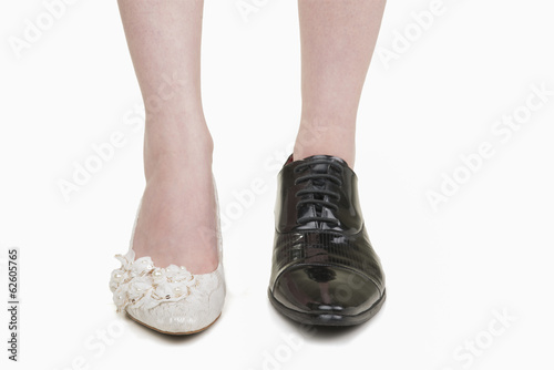wearing men's shoes as a woman