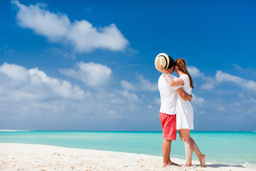 Sticker - Couple at tropical beach