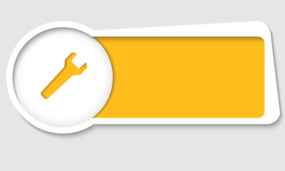 Leinwandbilder - vector text box for insertion text with spanner