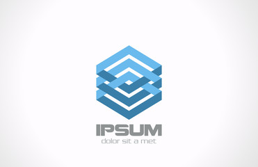 Poster - Corporate Business luxury fashion logo design. Rhombus infinite
