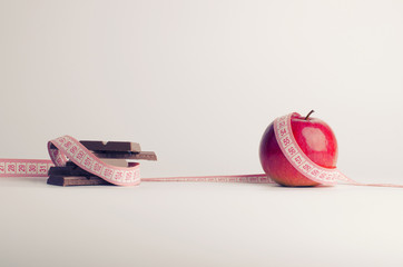 Make your choice red apple or chocolate