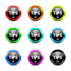 Poster - tips icon vector set