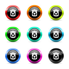 Leinwandbilder - recycle icon vector set