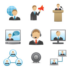 Wall Mural - Business People Icons Set