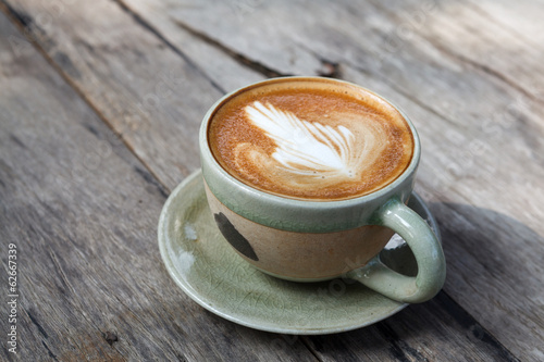 Obraz w ramie Cup of latte coffee