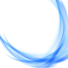 Wall Mural - blue power swoosh wave modern template