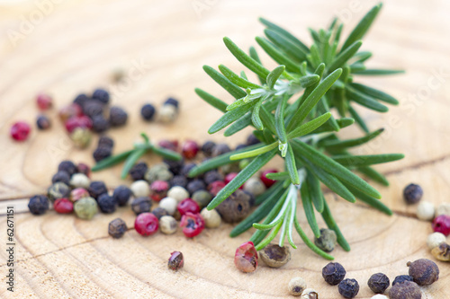 Naklejka na szybę peppers mix and rosemary