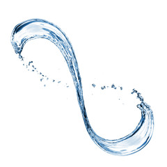 Wall Mural - water splash isolated on white