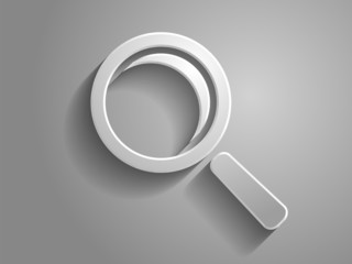 3d Vector illustration of loupe icon