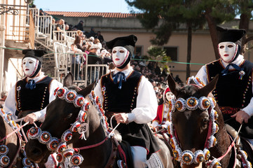 Sartiglia of Oristano, traditional carnival of Sardinia, Italy