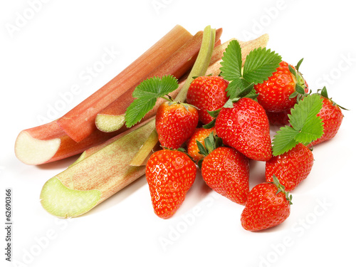 Rhabarber und Erdbeeren – Stock-Foto | Adobe Stock