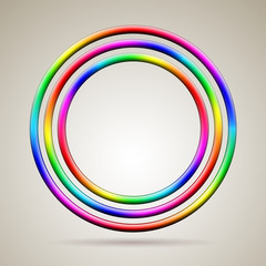 Aufkleber - Abstract shiny rainbow colored vector rings