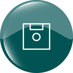 Poster - disk web button (icon) isolated on white