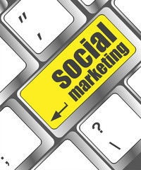 Aufkleber - social marketing or internet marketing concepts