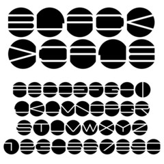 Poster - Unusual black and white alphabet