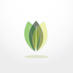 Canvas Print - leaves icon vector