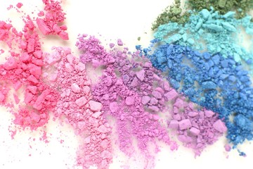 Wall Mural - Colorful crushed eyeshadow close up