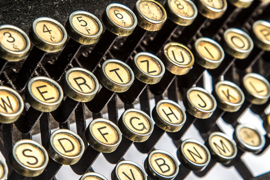 Close-up of old typewriter