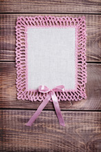 Napkin With Pink Lace