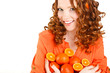 © GTeam - Portrait of a beautiful young woman with red hair oranges