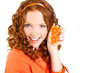 © GTeam - Portrait of a beautiful young woman with red hair oranges