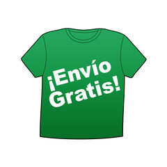 Poster - Camiseta verde texto ¡Envío Gratis!