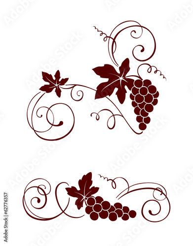 Naklejka dekoracyjna Design element - vine with swirls