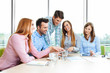 © baranq - Meeting of casual corporate people