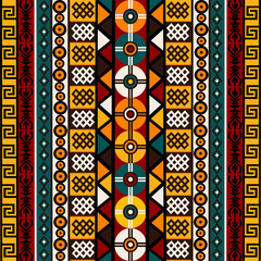 Ethnic background with tribal motifs