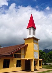 st. joseph church on moorea in french polynesia