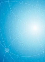 Aufkleber - Abstract tech background of molecules connection.