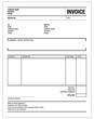 Template of unfill paper tax invoice form