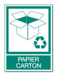 Panneau recyclage papier carton.