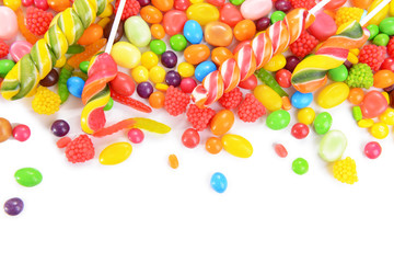 Canvas Print - Different colorful fruit candy close-up