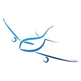 Fototapeta  - samolot logo