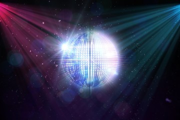 Aufkleber - Digitally generated disco ball