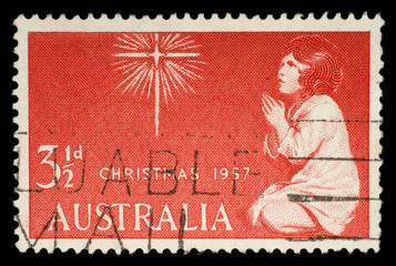 Stamp printed in Australia shows The Spirit of Christmas