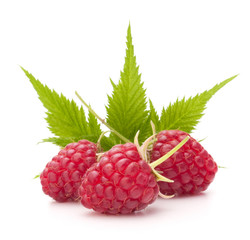 Wall Mural - Sweet raspberry isolated on white background cutout