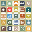 © punsayaporn - Hotel flat icons on yellow background