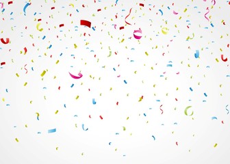 Wall Mural - colorful confetti on white background
